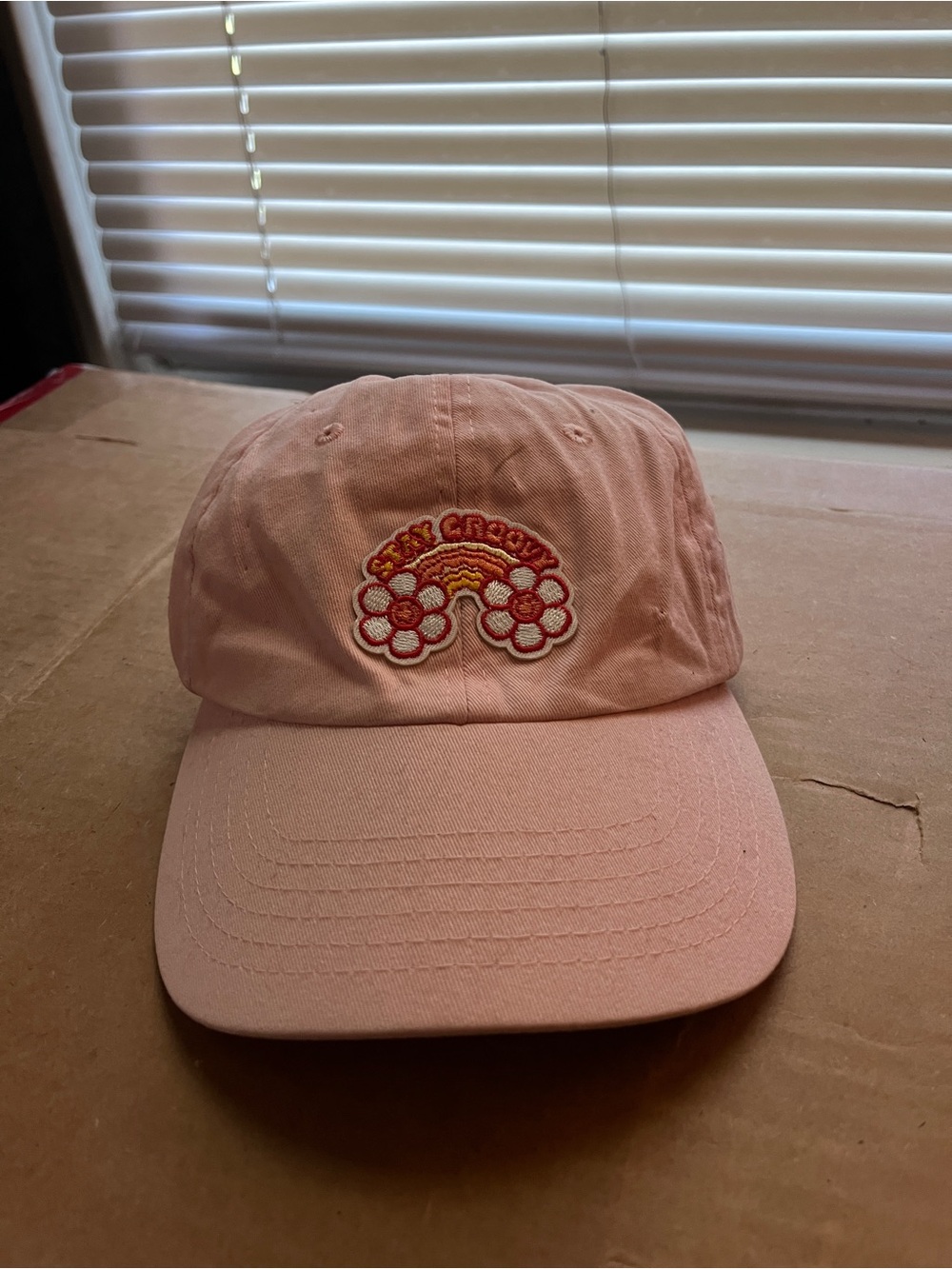 Adult Pink Embroidered Flower Cap - Casual Hat